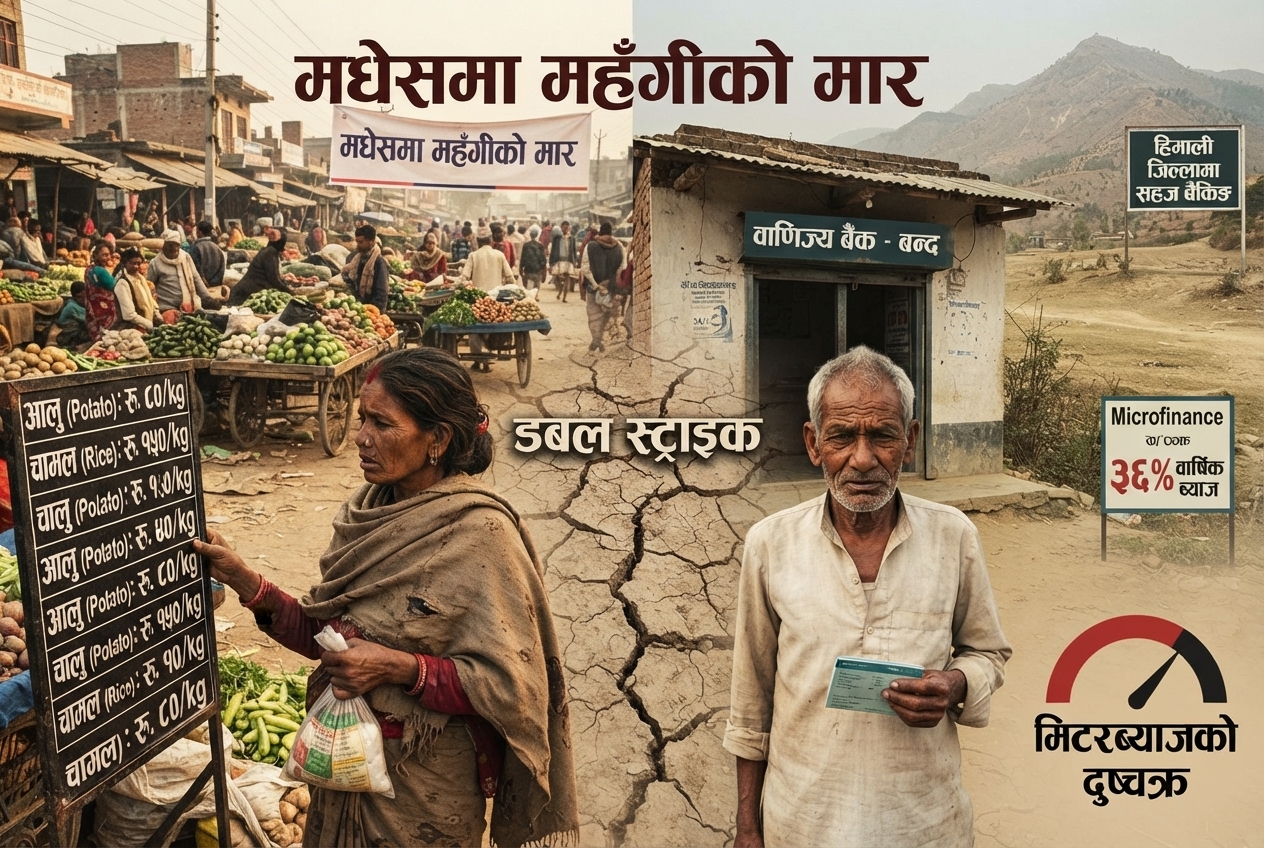 मधेसमाथि 'डबल स्ट्राइक': महँगीको मार सर्वाधिक, बैंकिङ पहुँचमा सबैभन्दा पछाडि